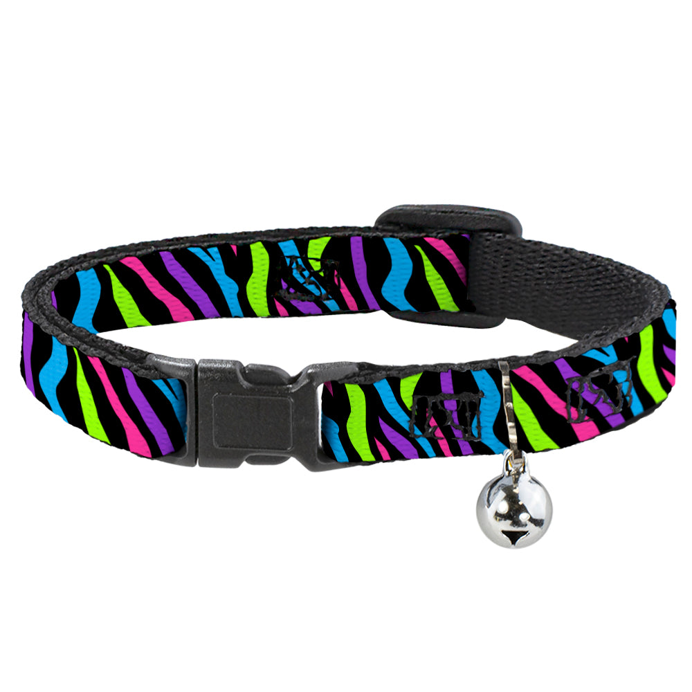 Cat Collar Breakaway - Zebra Black Blue Green Pink Purple Breakaway Cat Collars Buckle-Down   