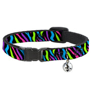 Cat Collar Breakaway - Zebra Black Blue Green Pink Purple Breakaway Cat Collars Buckle-Down   