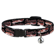 Cat Collar Breakaway - BACON Baseball Script Breakaway Cat Collars Buckle-Down   