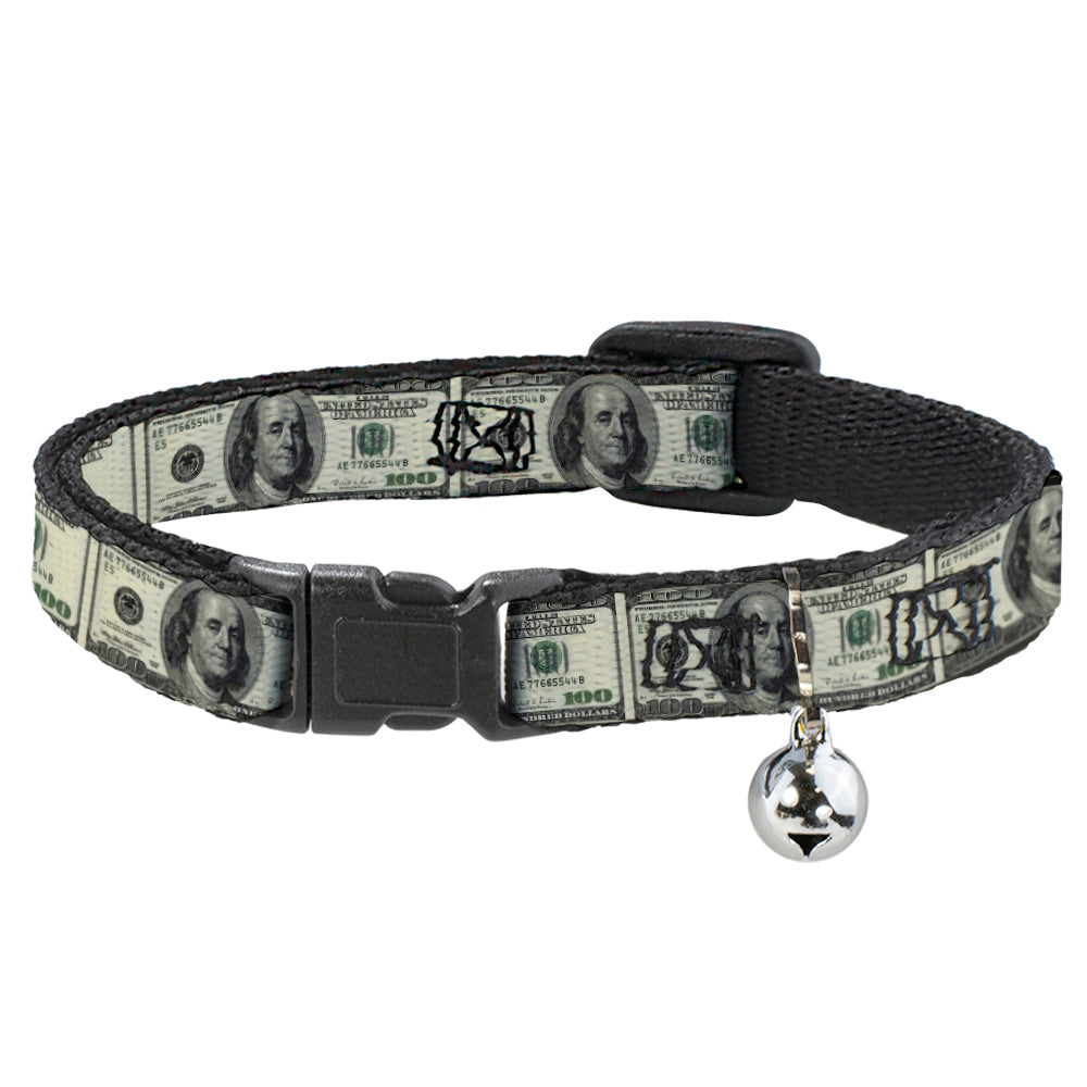 Cat Collar Breakaway - 100 Dollar Bills Breakaway Cat Collars Buckle-Down   
