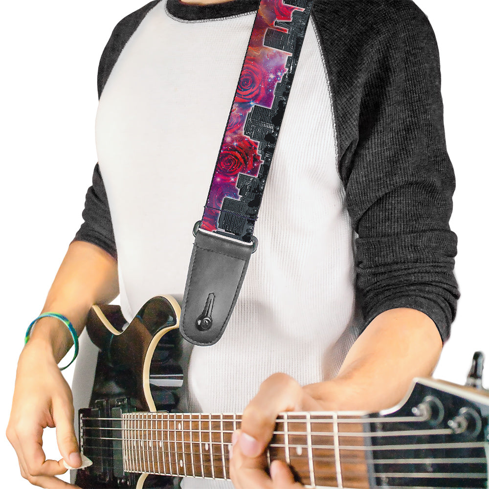 Guitar Strap - Portland Vivid Skyline Cosmic Roses Guitar Straps Buckle-Down   