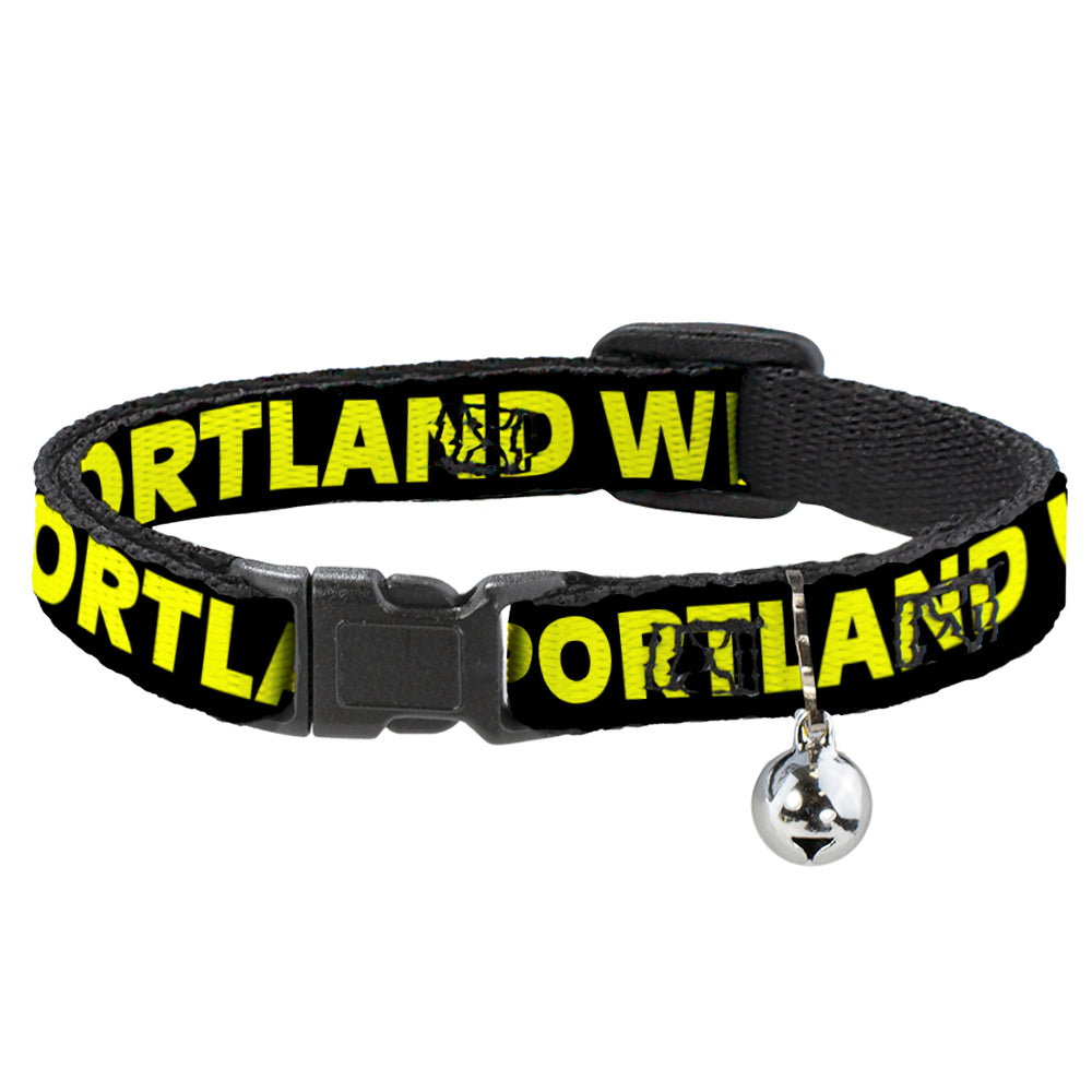 Cat Collar Breakaway - KEEP PORTLAND WEIRD Black Yellow Breakaway Cat Collars Buckle-Down   