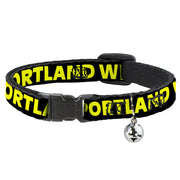 Cat Collar Breakaway - KEEP PORTLAND WEIRD Black Yellow Breakaway Cat Collars Buckle-Down   