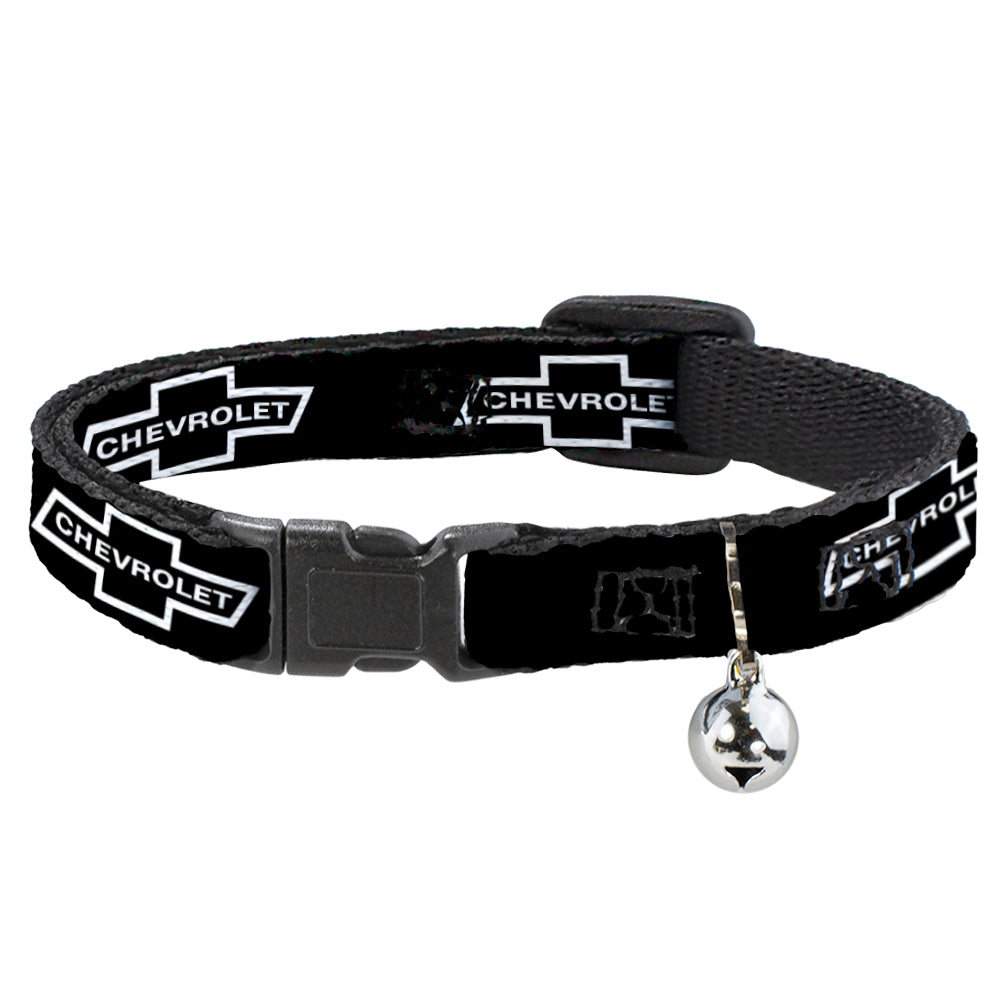 Cat Collar Breakaway - 1965 CHEVROLET Bowtie Black White Breakaway Cat Collars GM General Motors   