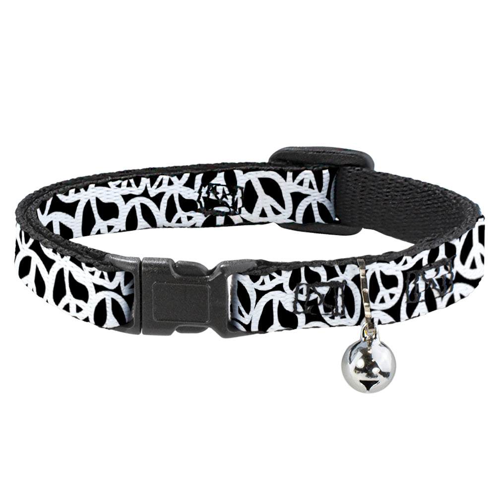 Cat Collar Breakaway - Peace Black White Breakaway Cat Collars Buckle-Down   