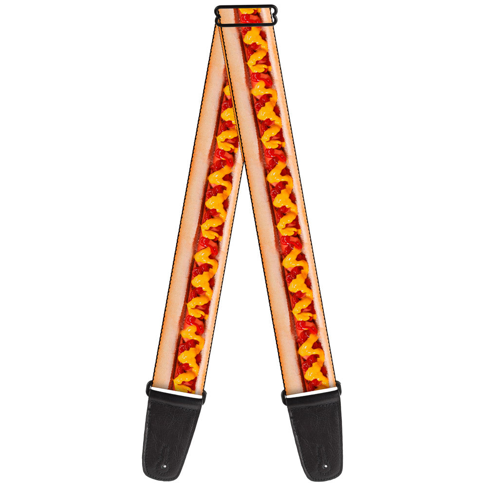 Guitar Strap - Hot Dog w Mustard & Ketchup Vivid Guitar Straps Buckle-Down   