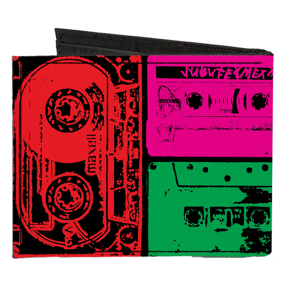 Canvas Bi-Fold Wallet - Tapes Multi Neon Canvas Bi-Fold Wallets Buckle-Down   