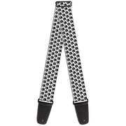 Guitar Strap - Paw Print White Black Guitar Straps Buckle-Down   