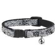 Cat Collar Breakaway - Doodle1 White Black Breakaway Cat Collars Buckle-Down   