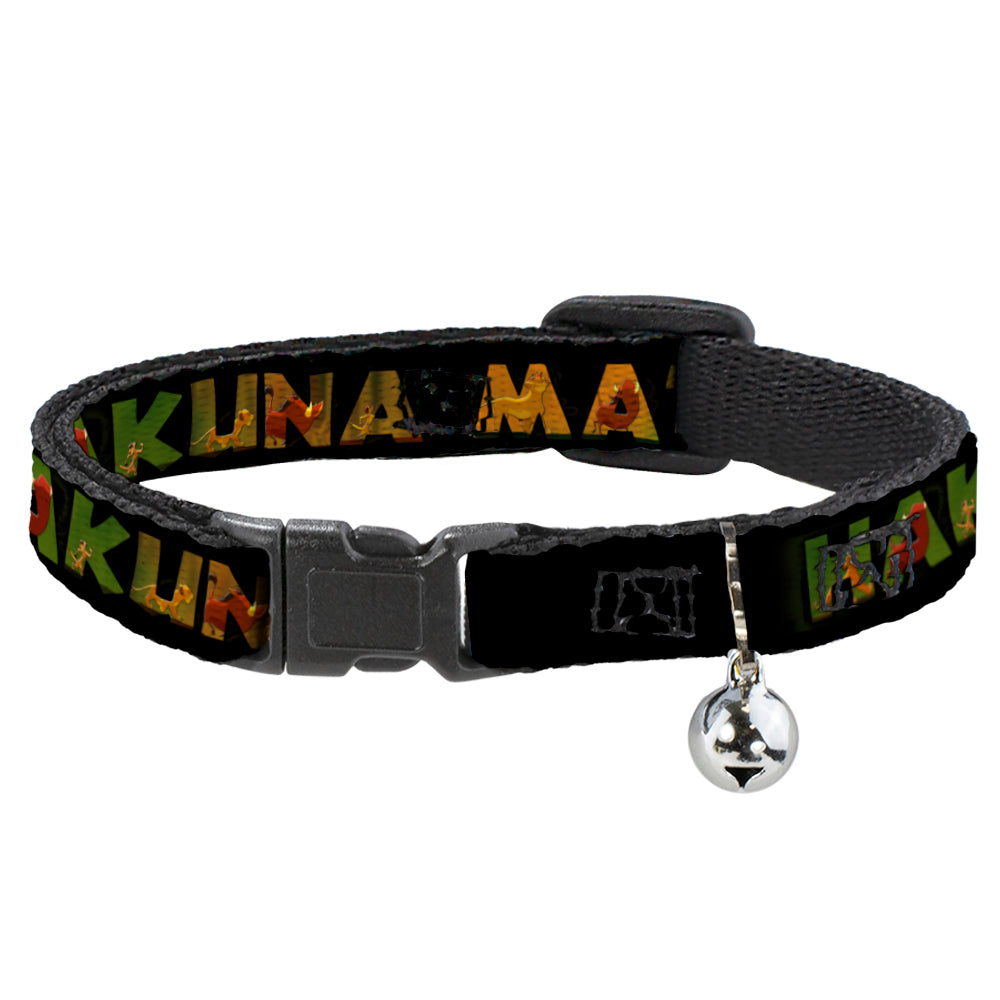 Cat Collar Breakaway - HAKUNA MATATA Black Lion King Scenes Breakaway Cat Collars Disney   