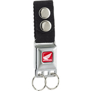 Keychain - HONDA Motorcycle Full Color Red White - Black Webbing Keychains Honda Motorsports   