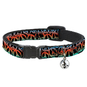 Cat Collar Breakaway - Peace Black Multi Color Breakaway Cat Collars Buckle-Down   