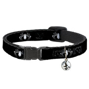 MARVEL UNIVERSE Cat Collar Breakaway - Spider Logo3 Black White Breakaway Cat Collars Marvel Comics   