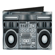 Canvas Bi-Fold Wallet - Boombox Grays Black Canvas Bi-Fold Wallets Buckle-Down   