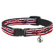 Cat Collar Breakaway - Hawaii Flag Continuous Repeat Breakaway Cat Collars Buckle-Down   