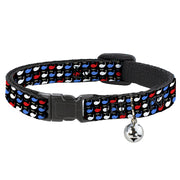 Cat Collar Breakaway - Whales Navy Red White Blue Breakaway Cat Collars Buckle-Down   