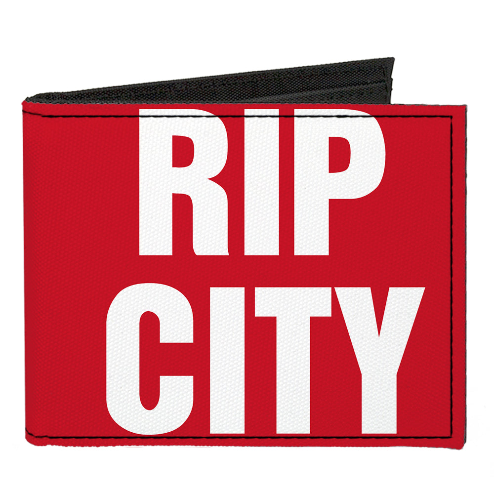 Canvas Bi-Fold Wallet - RIP CITY Red White Canvas Bi-Fold Wallets Buckle-Down   