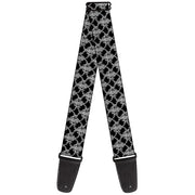 Guitar Strap - Boudoir Wallpaper Black White Guitar Straps Buckle-Down   