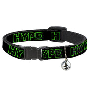 Cat Collar Breakaway - HYPE Outline Black Neon Green Breakaway Cat Collars Buckle-Down   