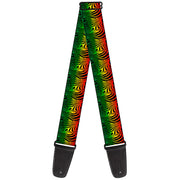 Guitar Strap - Zebra Head Rasta Guitar Straps Buckle-Down   