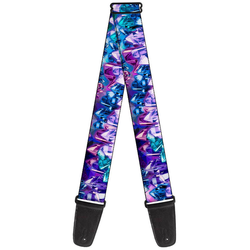 Guitar Strap - Crystals2 Blues Purples Guitar Straps Buckle-Down   
