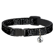 Cat Collar Breakaway - Zodiac SAGITTARIUS Constellation Black White Breakaway Cat Collars Buckle-Down   