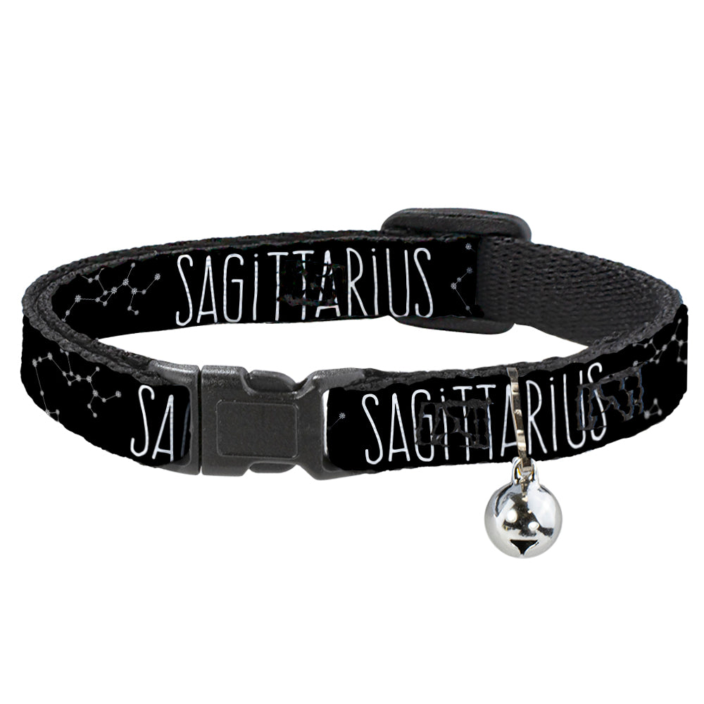 Cat Collar Breakaway - Zodiac SAGITTARIUS Constellation Black White Breakaway Cat Collars Buckle-Down   