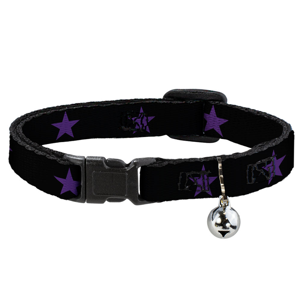 Cat Collar Breakaway - Star Black Purple Breakaway Cat Collars Buckle-Down   