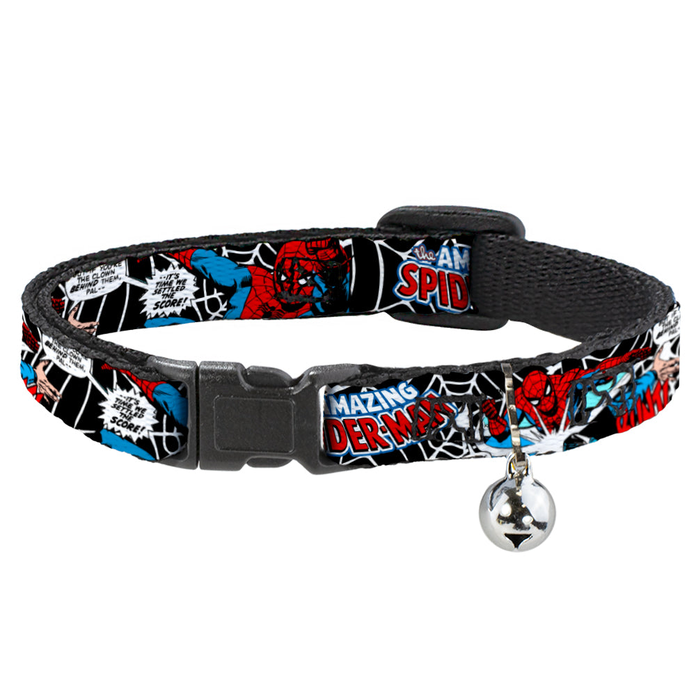 Cat Collar Breakaway - Spider-Man in Action2 w AMAZING SPIDER-MAN Breakaway Cat Collars Marvel Comics   