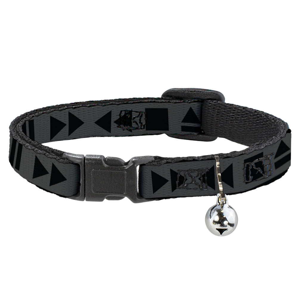 Cat Collar Breakaway - Control Buttons Black Gray Breakaway Cat Collars Buckle-Down   