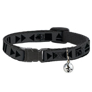 Cat Collar Breakaway - Control Buttons Black Gray Breakaway Cat Collars Buckle-Down   