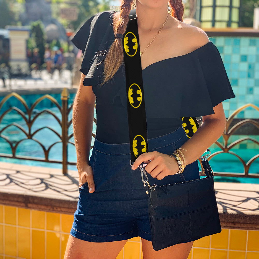 Purse Strap - Batman Shield Black Yellow Purse Straps DC Comics   