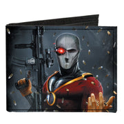 Canvas Bi-Fold Wallet - Secret Six Issue #15 Deadshot Cover Pose Bullets Scattered Canvas Bi-Fold Wallets DC Comics   