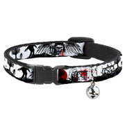 Cat Collar Breakaway - Fright Night White Black Red Breakaway Cat Collars Buckle-Down   