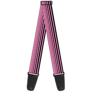 Guitar Strap - Stripe Transition Black Pink Guitar Straps Buckle-Down   
