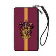 Canvas Zipper Wallet - LARGE - GRYFFINDOR Crest Vertical Stripe Burgundy Gold Canvas Zipper Wallets Harry Potter Default Title