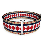 Cinch Waist Belt - Birds of Prey Harley Quinn NO ONE IS LIKE ME Diamonds and Hearts Tans Black White Red Womens Cinch Waist Belts DC Comics   