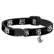 Cat Collar Breakaway - ROUTE 66 Highway Sign Repeat Black White Breakaway Cat Collars Buckle-Down   